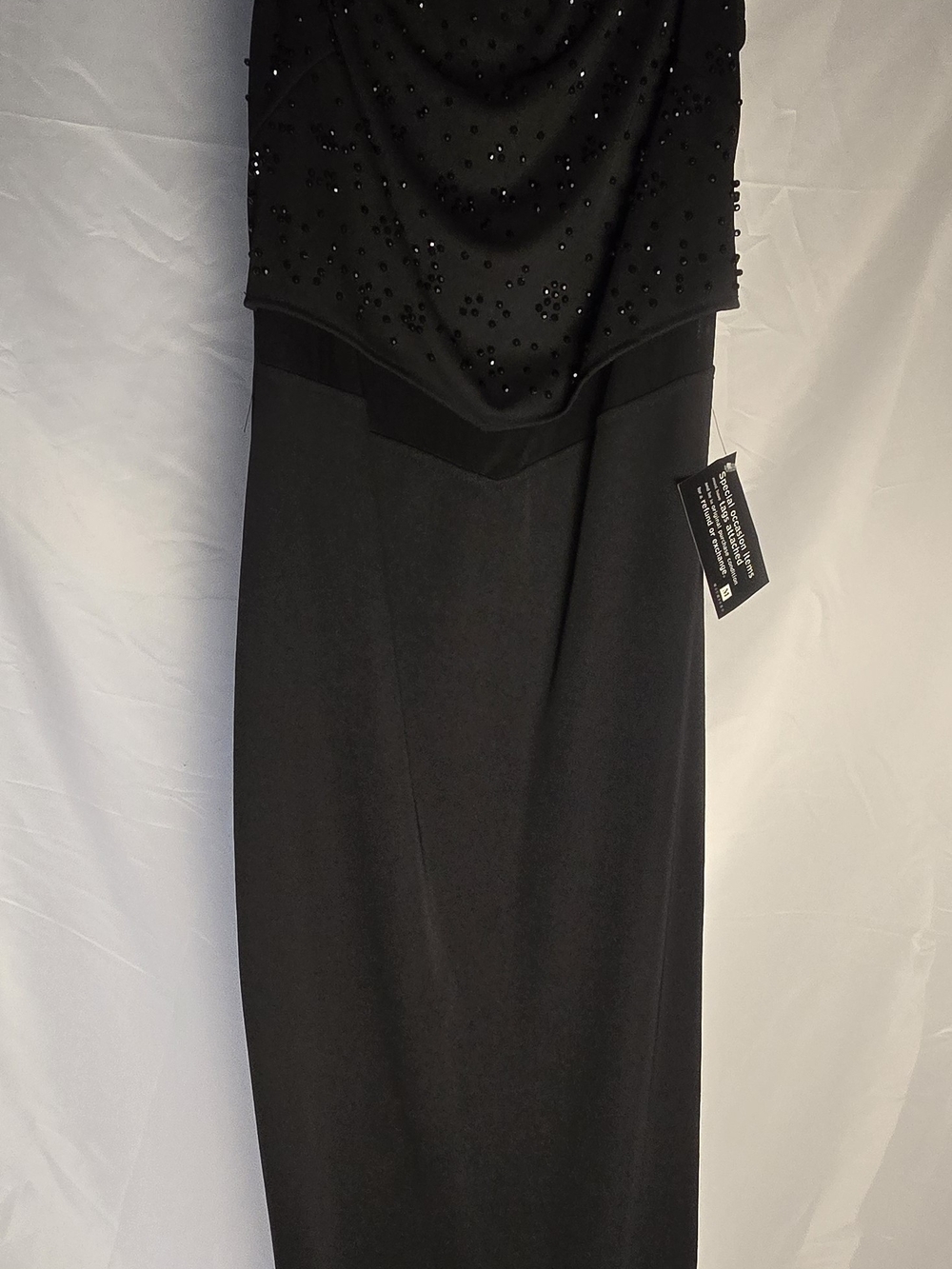 Black Beaded Layered Dress Size Large